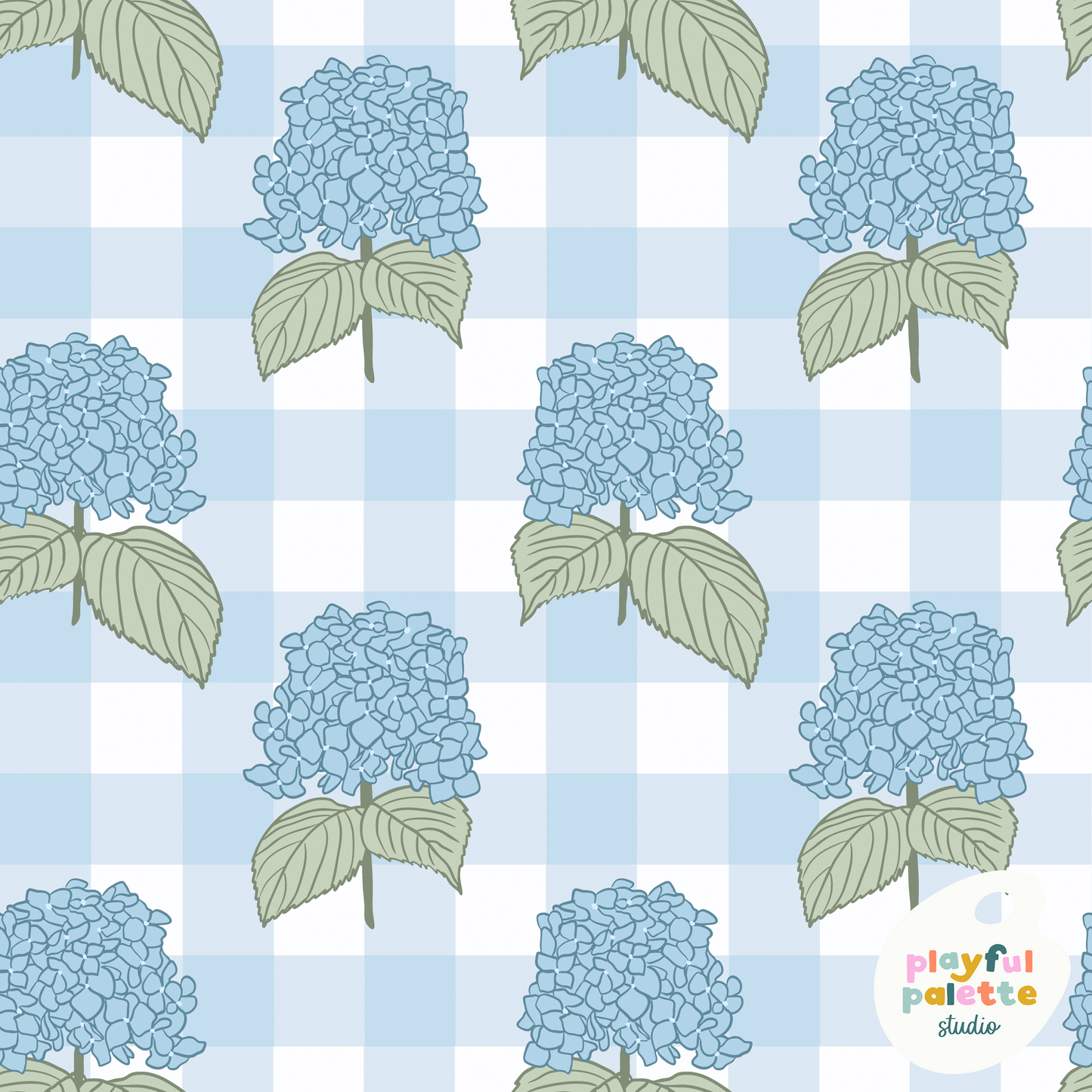 Hydrangea Gingham