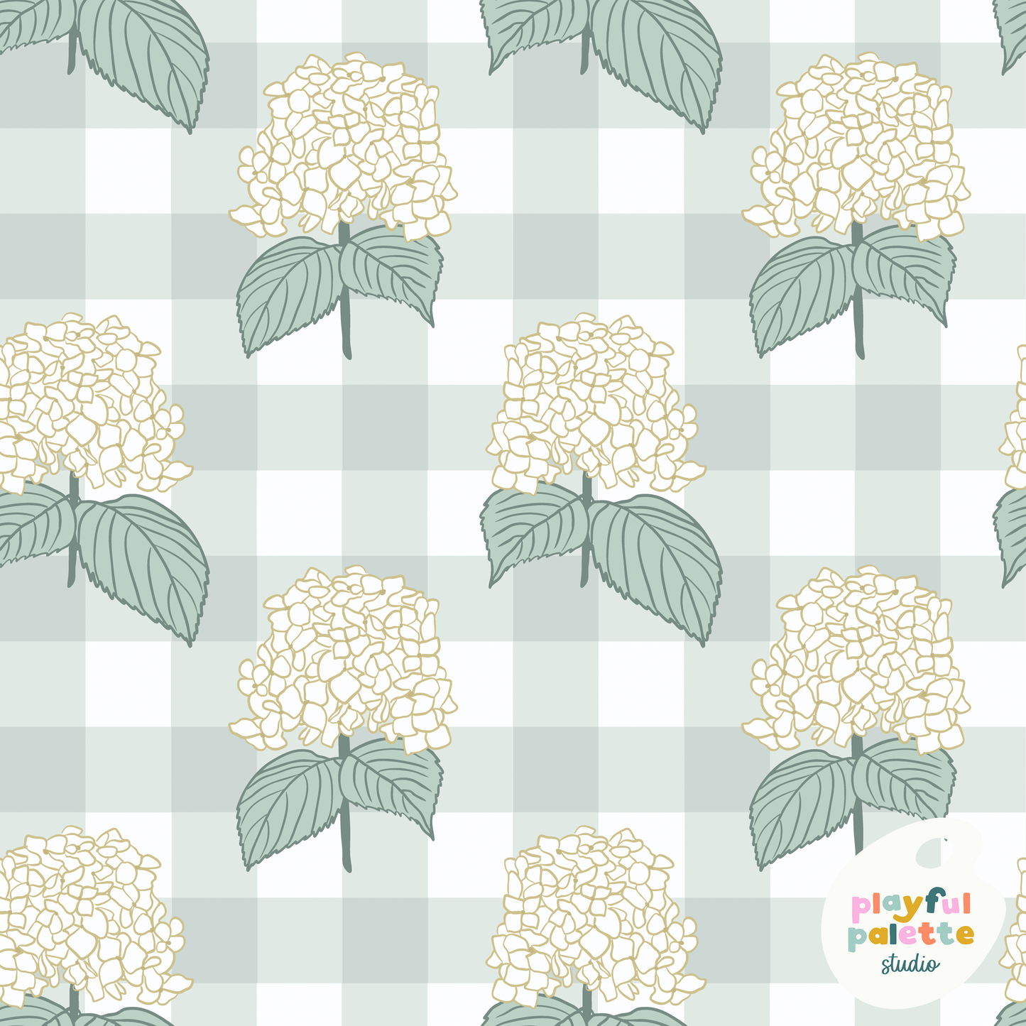 Hydrangea Gingham