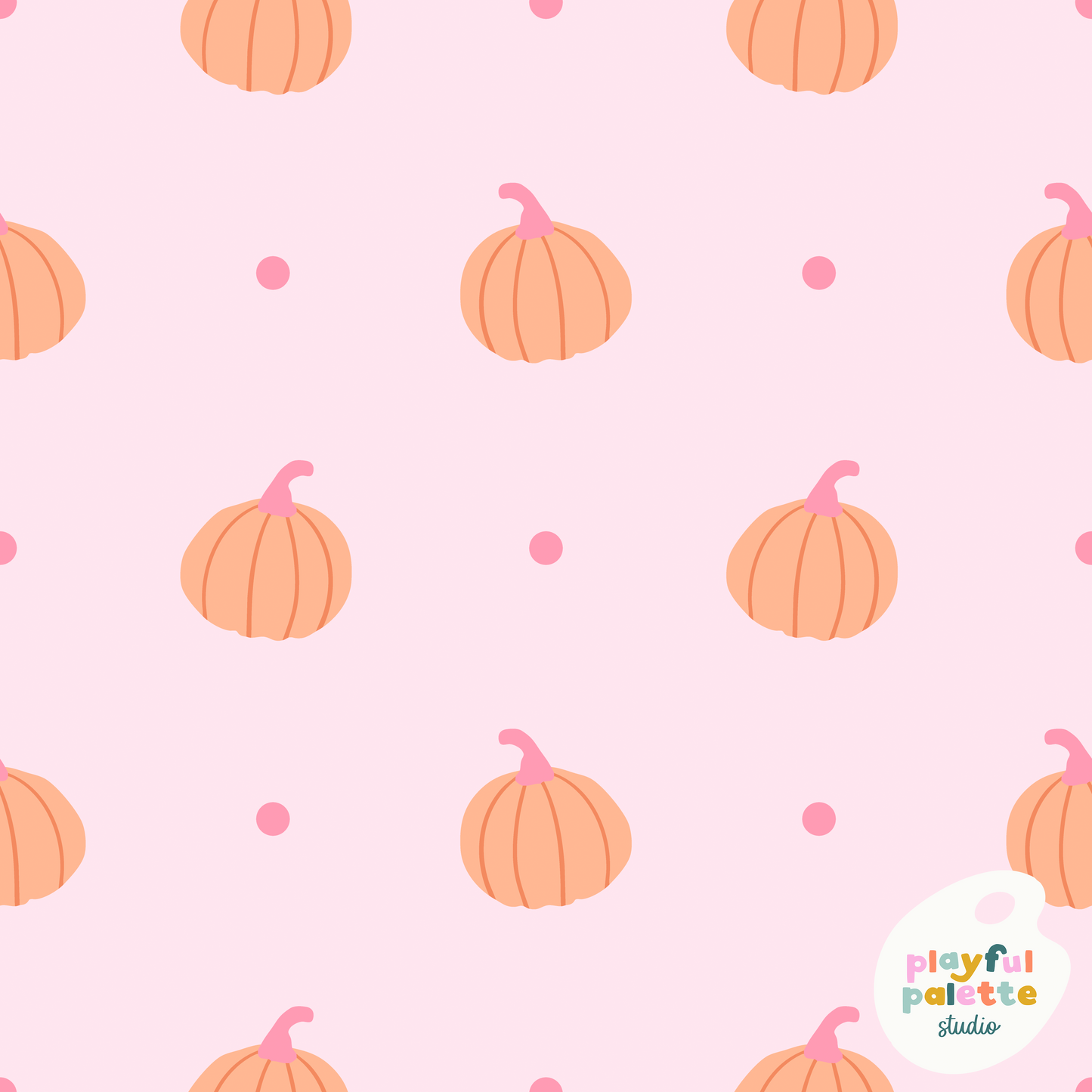 Pumpkin Polka Dots