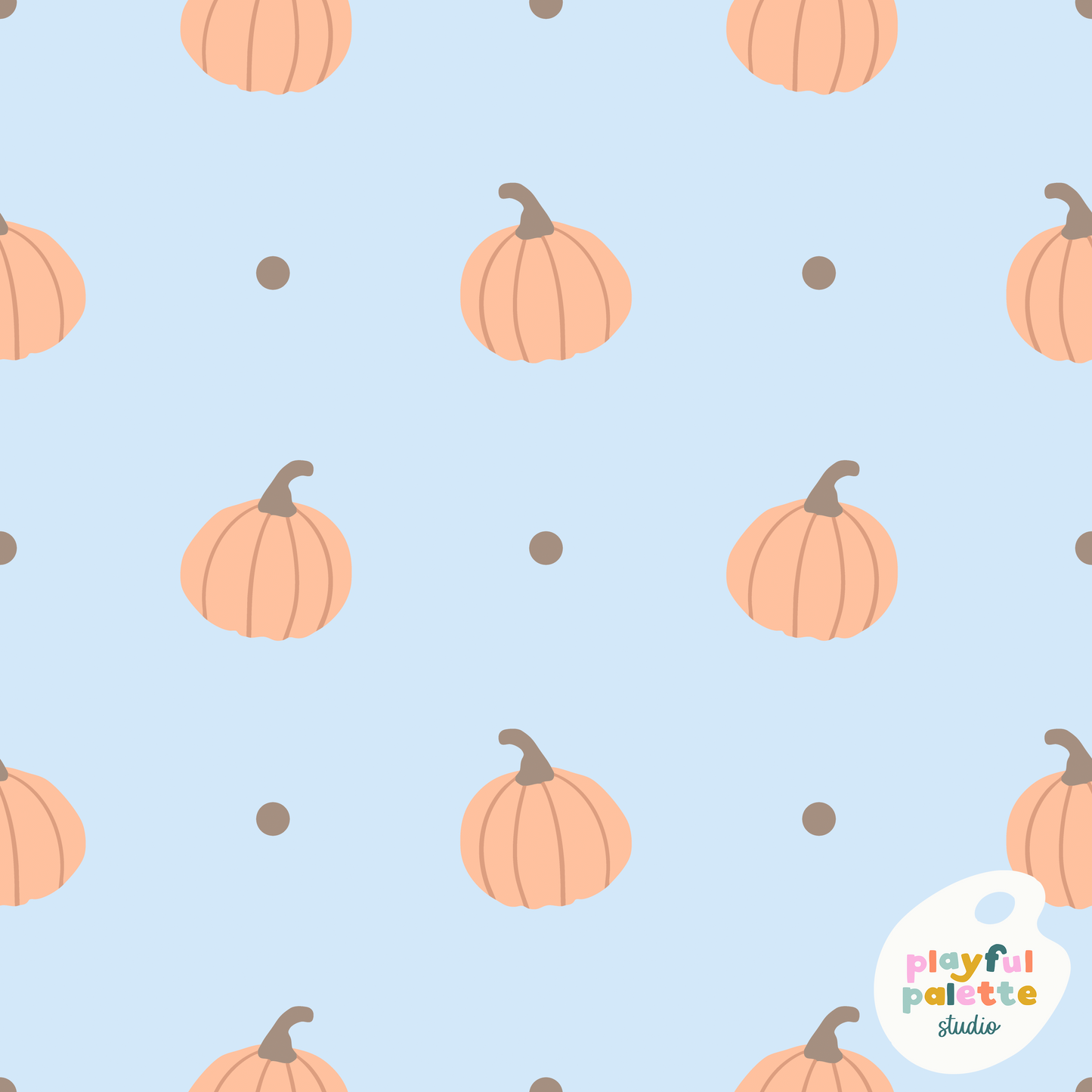 Pumpkin Polka Dots