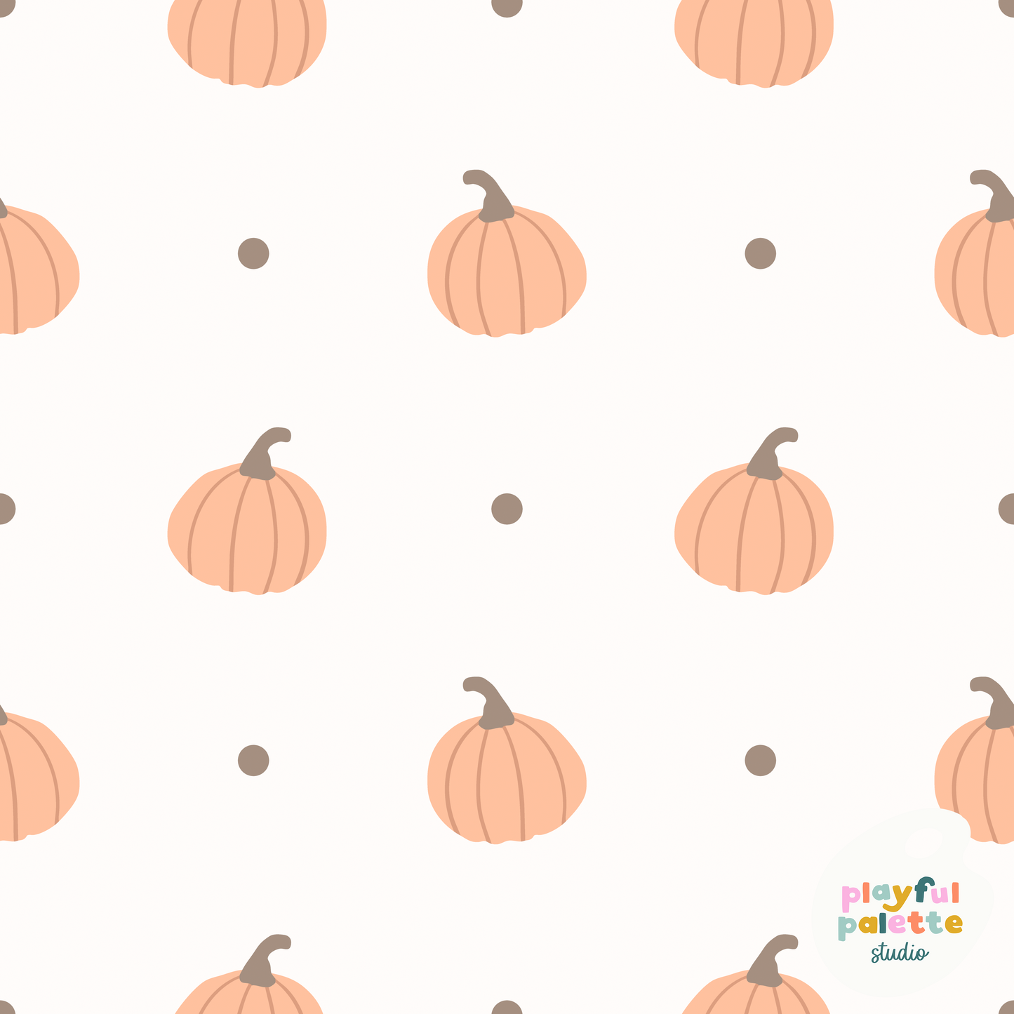 Pumpkin Polka Dots