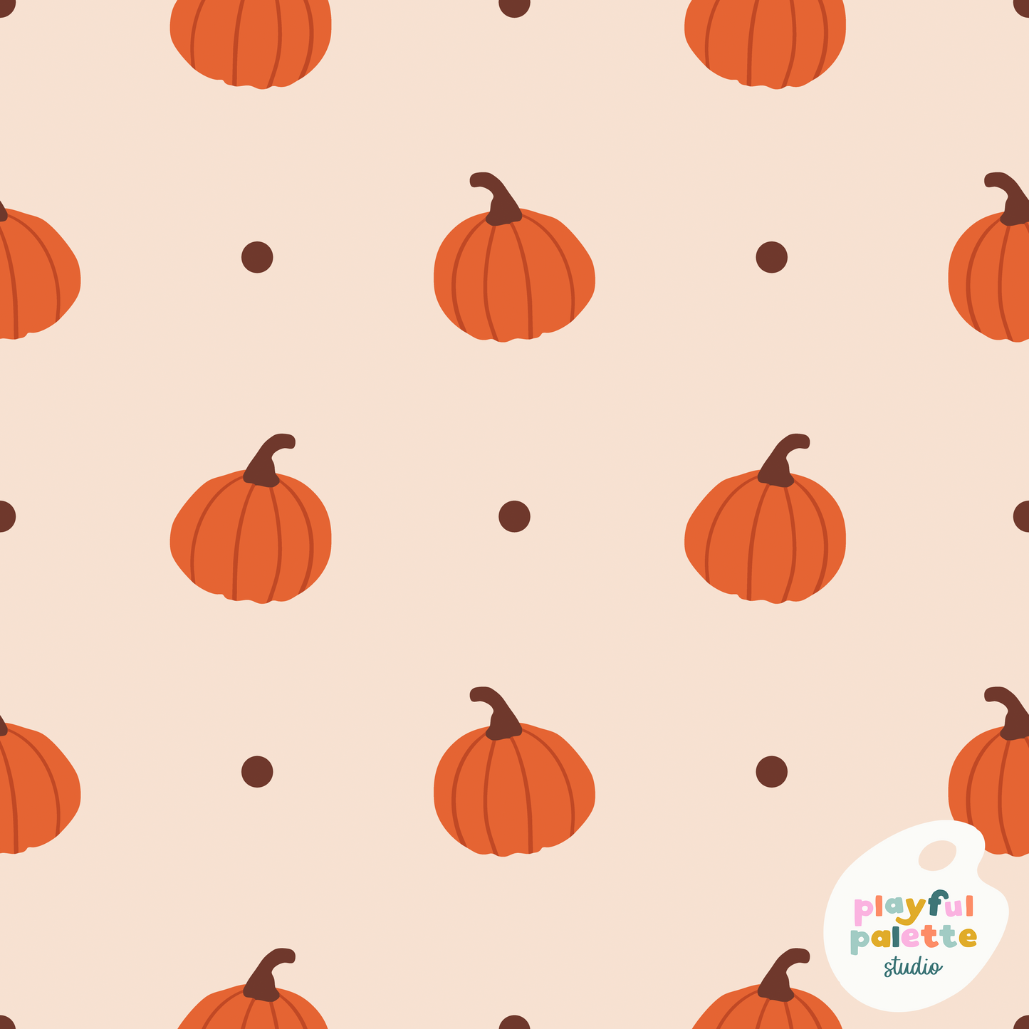 Pumpkin Polka Dots
