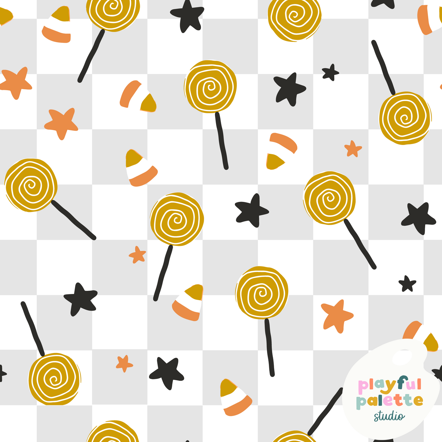 Checkered Halloween Candy