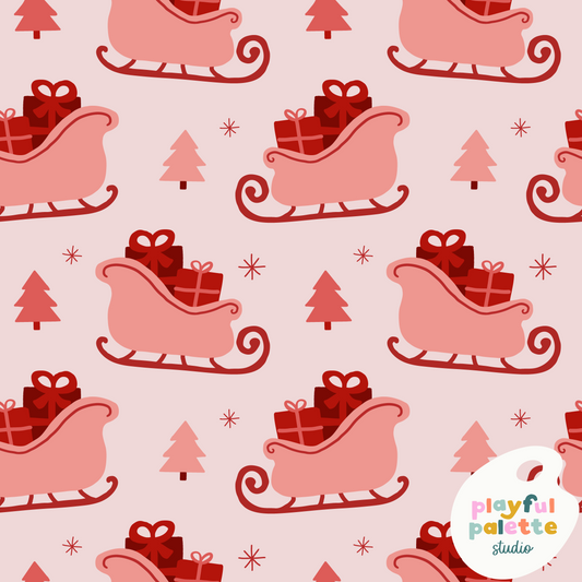 Santa's Sleigh (Pink)