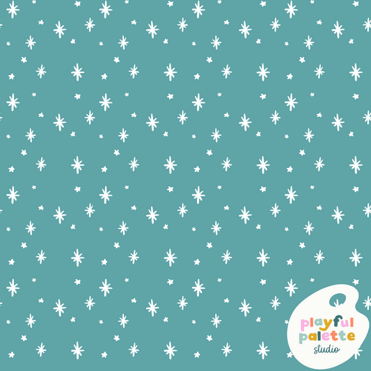 Starry Winter Night (Turquoise)